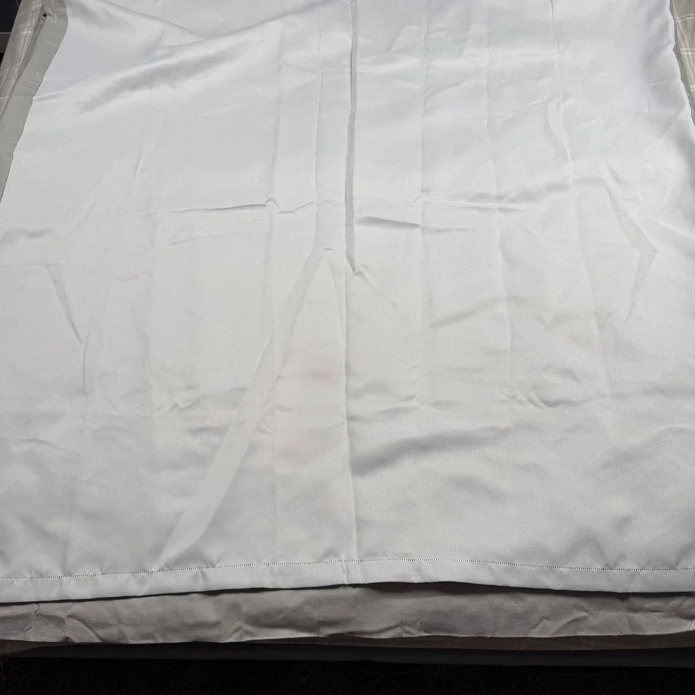 Pottery Barn Kids Gray White Rope Lattice Blackout Curtain Panel 44x96 Cotton